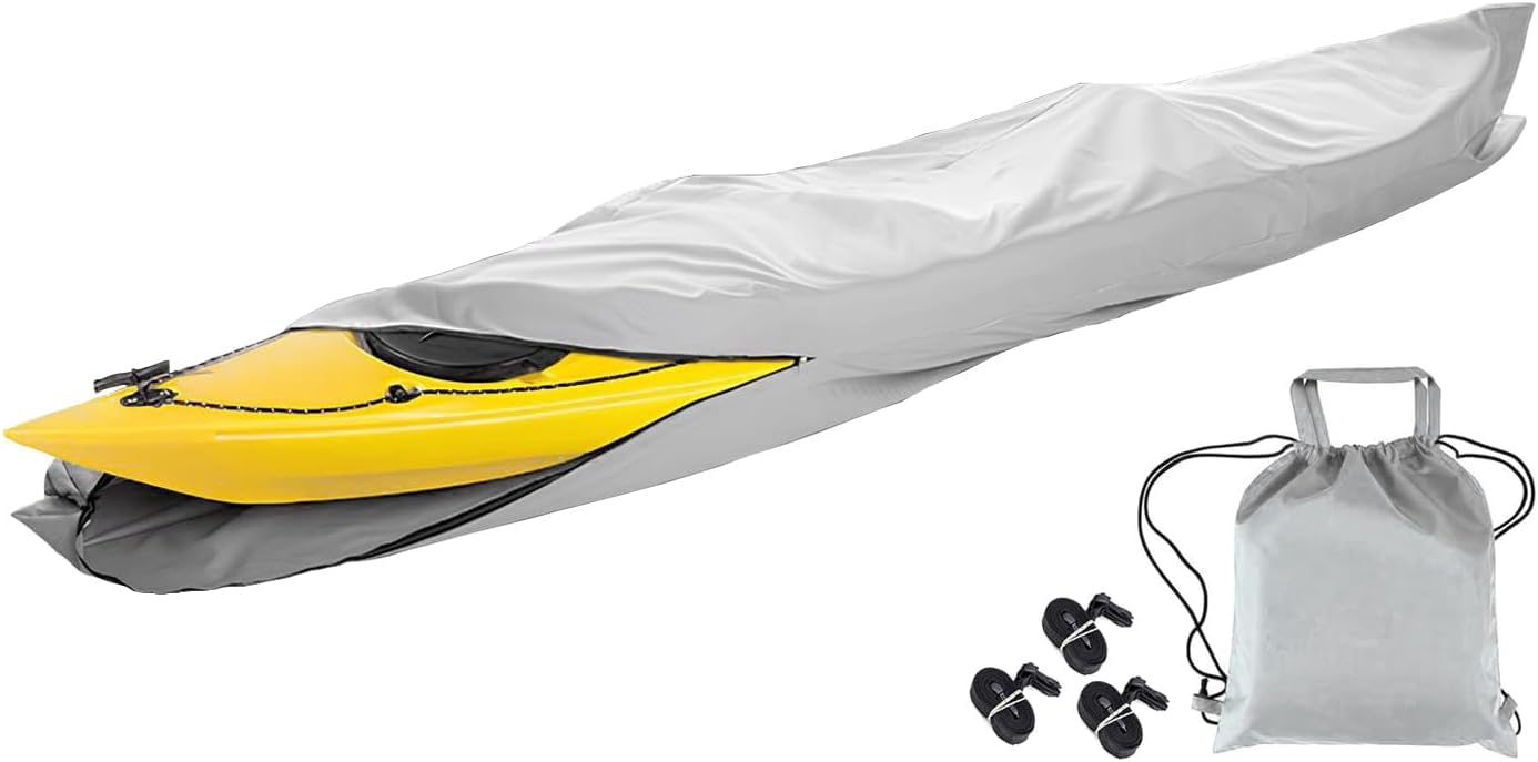 Housse de protection pour kayak et canoë 10FT bâche étanche anti-UV grise 420D
