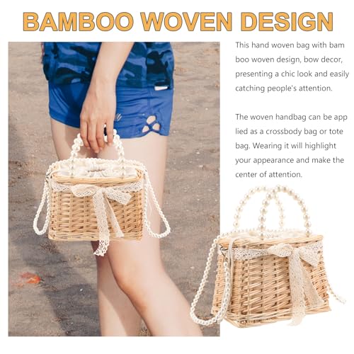 Paquet tissé en bambou léger et résistant de plage