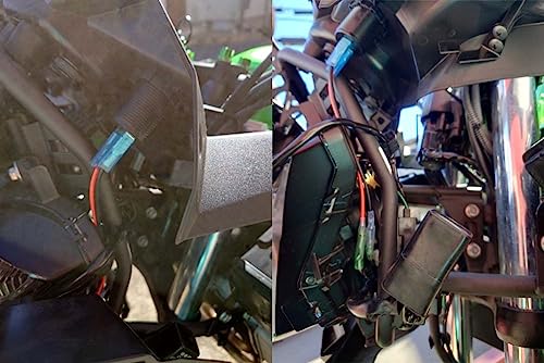 MOQIAOSEIKO Motorrad Ladegeräte Dual USB Ladegerät mit Relais Batterieladegerät für Kawasaki Versys650 Versys1000 Ninja400 Ninja650 Versys 650 1000 X300 X650 Ninja 400 650