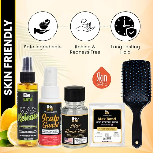 Image of Hair Patch For Men Complete Kit With Hair Patch Glue Tape Remover Scalp Protector And Brush One Stop Hair Patch Accessories Solution For Secure Hold And Easy Maintenance