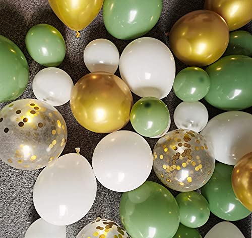 Image of DIY Sage Green and White balloon Garland Arch Kit for Baby Shower Bridal Shower Wedding Birthday Hen Party Christmas Decoration (Sage Green)