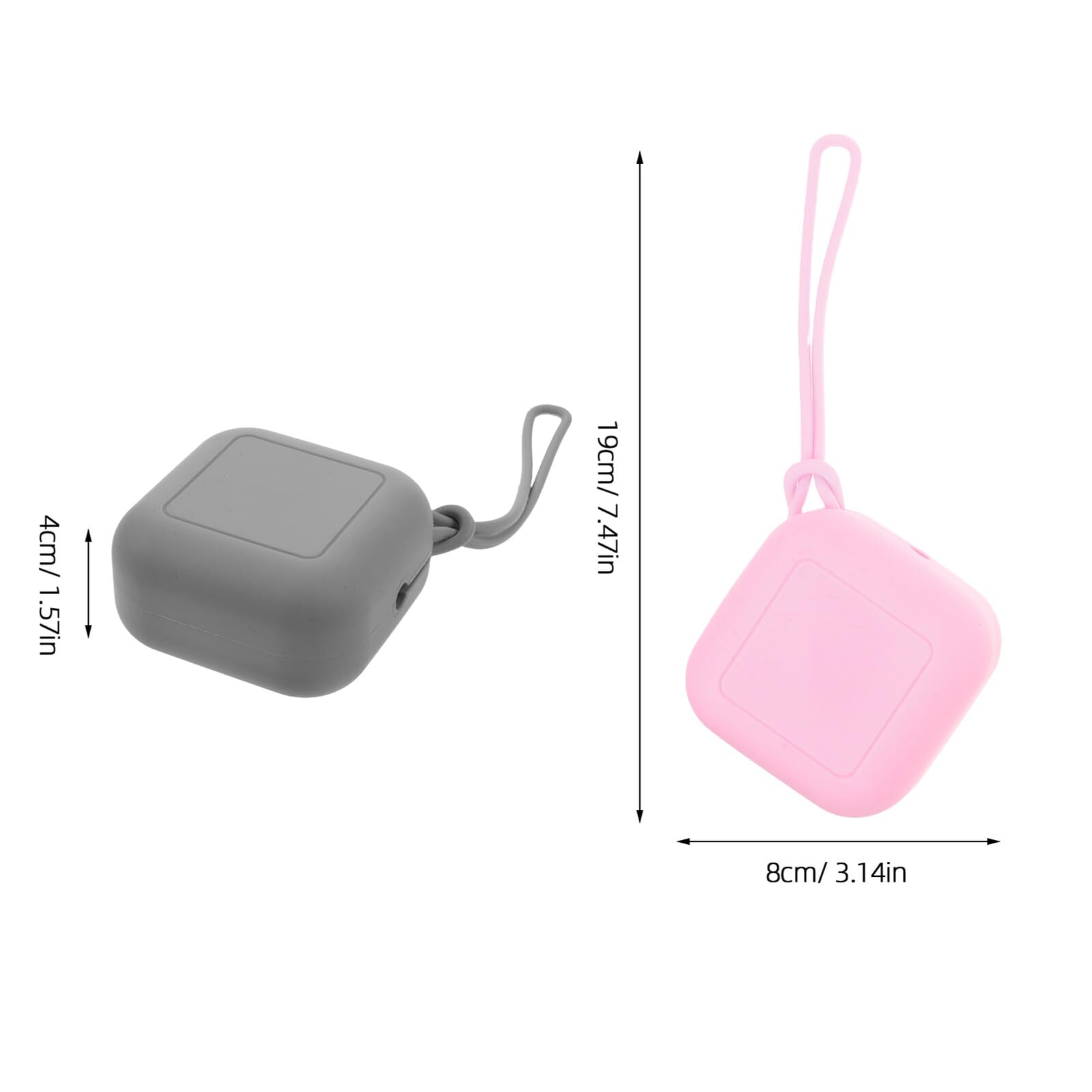 Pochette à Tétine en Silicone Portable, Lot de 3, Boîte