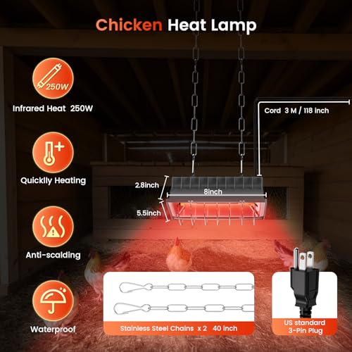 Chtoocy BROODER HEATER 250W Chicken Coop Heater thumb #3