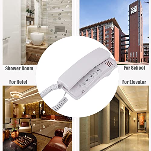 Teléfono de pared retro con funciones básicas blanco miniatura 6