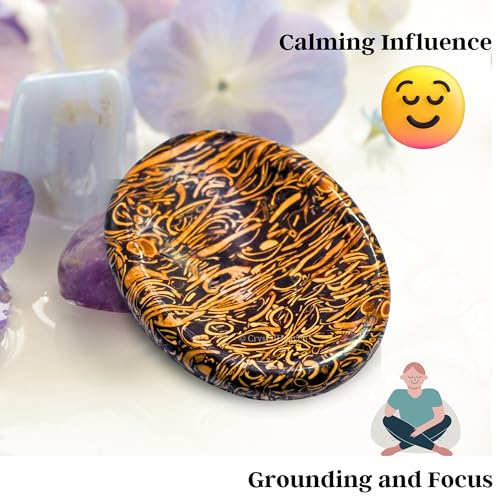Image of Crystal Heaven Certified Mariyam Jasper Thumb Worry Pebbles Stones Anxiety Stress Relief Massage - Aaa Grade Original Healing Gemstone Agate Rubbing Stone Yoga Meditation Spiritual Reiki Feng Shui