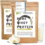 BIO WHEY Protein-Pulver Vanille ohne Chemie [Regional aus Deutschland] - Hochwertige Bio...