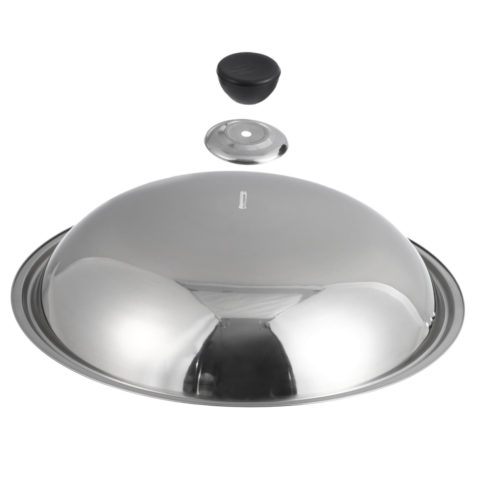 Edelstahldeckel Dicker Spritzschutzdeckel für Pfanne und Topf Hält Speisen Warm aus Edelstahl Einfacher Griff Elegantes und Schlichtes Design Vielseitiger Zufälliger Stil