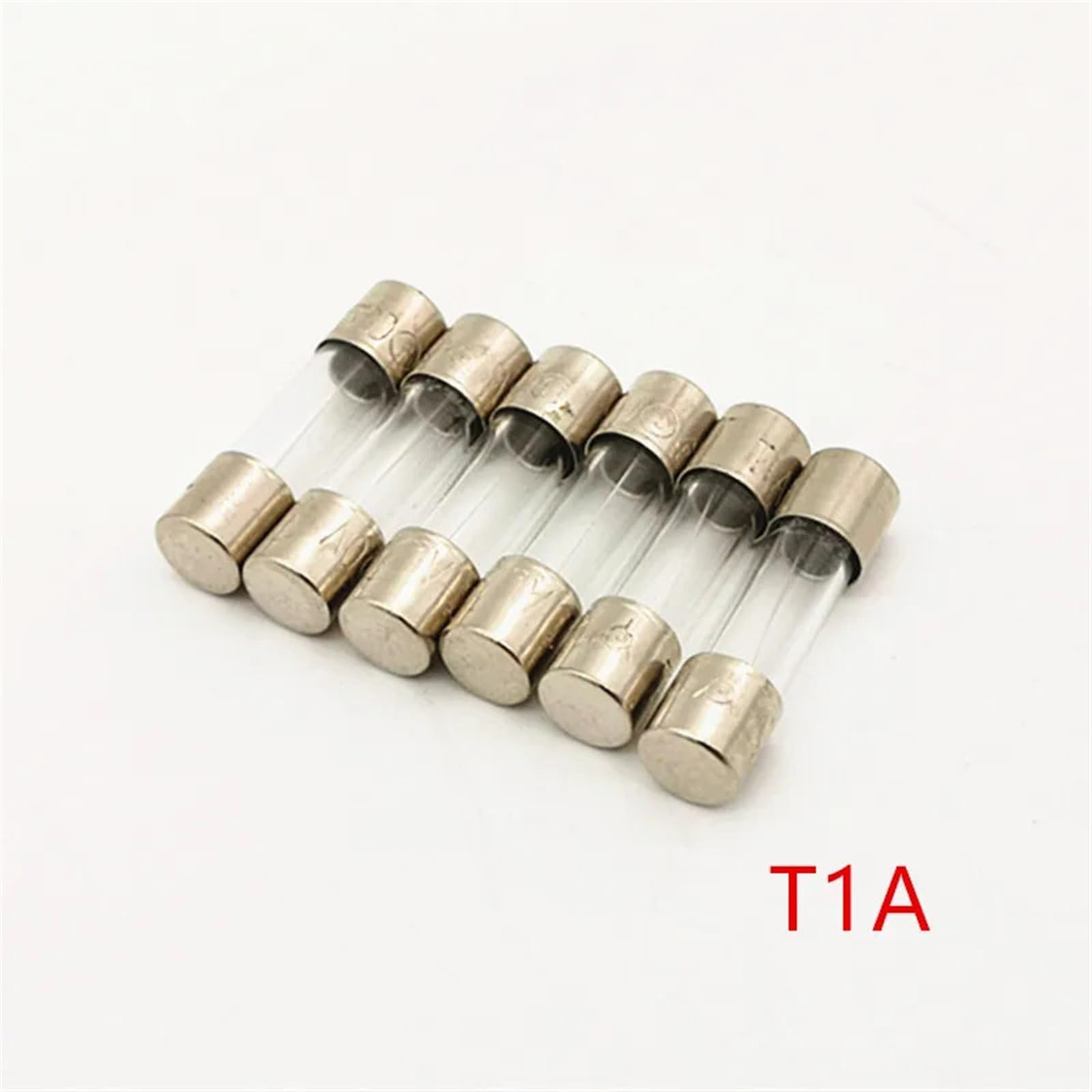 (100 sztuk/zestaw) T1A 250V wolnostojące szklane bezpiecznik rurkowy 5 x 20 mm, 1 A.