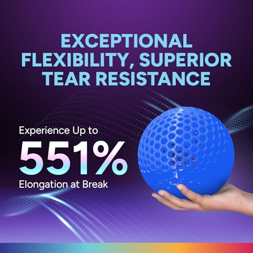 Image of OVERTURE TPU High Speed Filament 1.75mm Flexible Roll, 95A Soft 3D Printer Filament, 1kg Spool (2.2 lbs), Fit Most FDM Printer (HS TPU Translucent Blue)