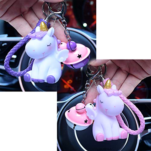 Preisvergleich Produktbild Kungfu Mall Schlüsselanhänger Einhorn 2 Stück