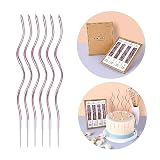 PHD CAKE 24-Count Rose Gold Spiral Long Thin Metallic Birthday Candles, Cake Candles, Birthday Parti