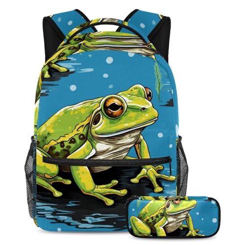 Cartable grenouille amusant pour accompagner les journées de classe et de récréation
