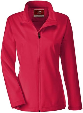 Team 365 Ladies Leader Soft Shell Jacket -Large, Sport Red