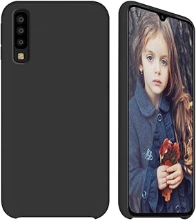 GKK Case for Samsung Galaxy A70, Liquid Silicone Cover - Shockproof Anti-Fingerprint [Soft TPU + Hard PC+ Soft Microfiber Lining] Cover (Black) - coolthings.us