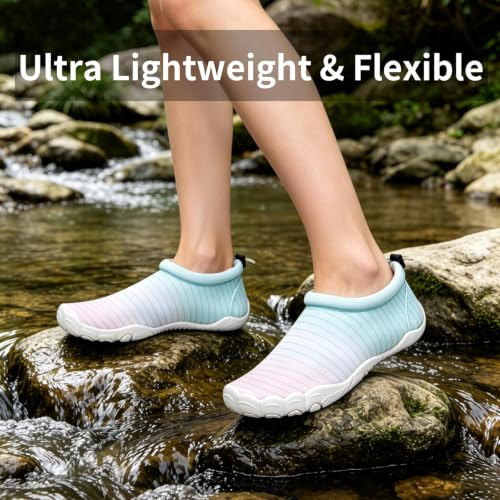 Image of Mishansha Womens Barefoot Water Shoes Wide Toe Box Swim Shoes Quick Dry Non Slip