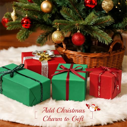 Image of Simetufy Christmas Tissue Paper for Gift Bags, 30 Sheets 20 x 30 Inches Christmas Tissue Paper Sheets Bulk, Red and Green for Gift Wrapping, Crafts, Birthday, Wedding, Holiday Decor and DIY