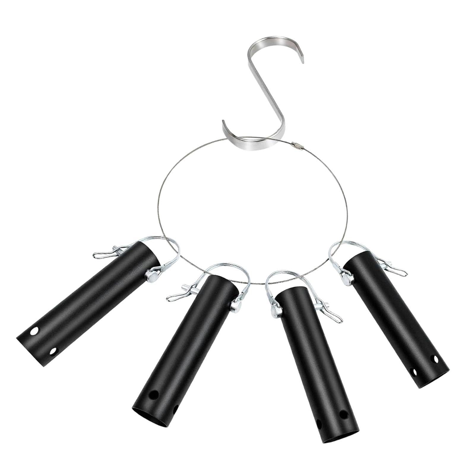 Fenteer 2 Pièces Support Outils Piscine Organisateur Rangement Accessoires Crochet Acier Carbone Fonction Accroche Convient pour Entretien Piscine Rangement E, 4 Pièces