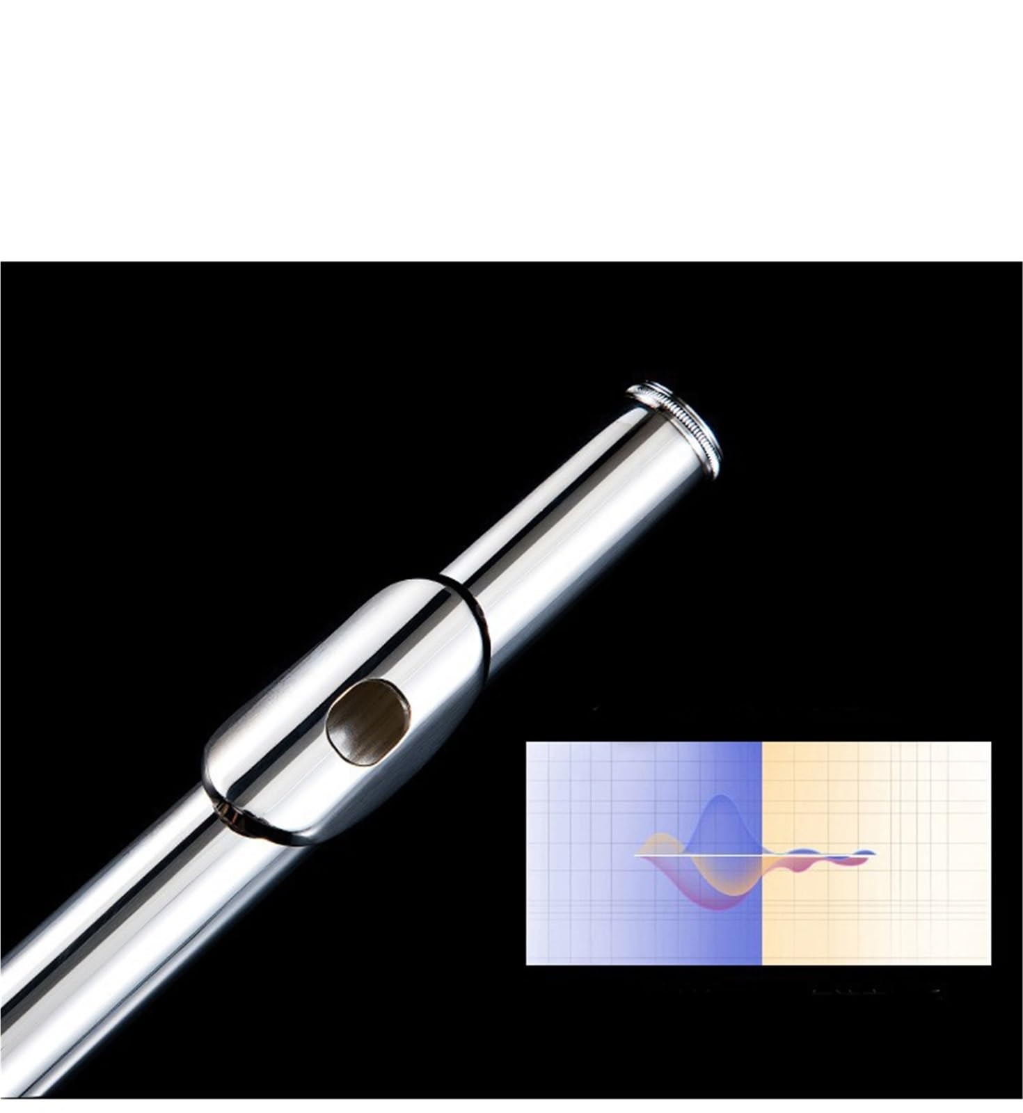 Flauta Principiantes Flauta plateada de 16 agujeros agujero cerrado agujero abierto plata