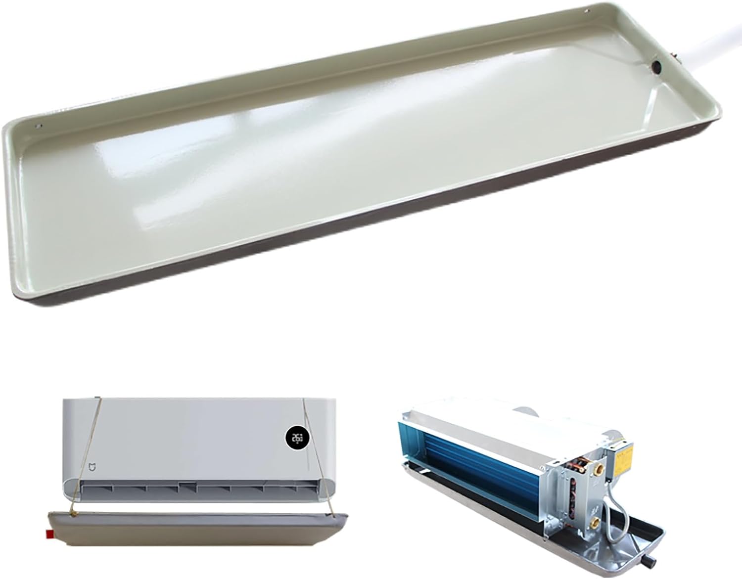 XRRJFYH Air Conditioner Drip Pan HAVC Drain Pan Iron Drip Tray Large Water Tray for Central Air