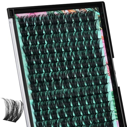 Lash Clusters Wet Look 140Pcs Fluffy Eyelash Cluster Ultra-Thin Lash Band Eyelashes Extensions Spiky Anime Wide Span Lashes(Sunflower,C-14mm)