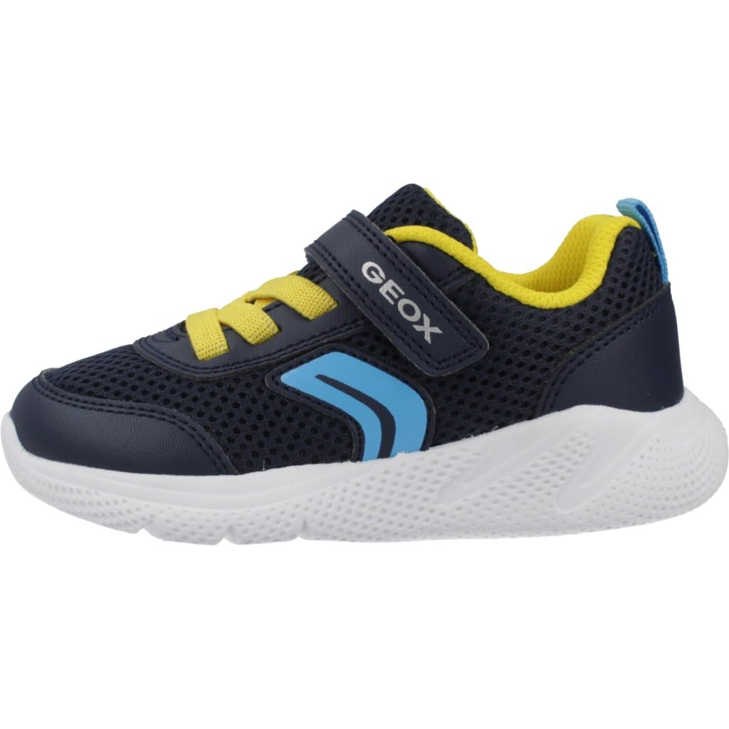 Geox B SPRINTYE Boy C Sneakers, granatowe/żółte, 26 EU