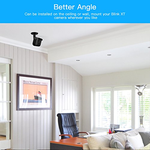 Blink XT XT2 Camera Wall Mount Bracket ,Weather Proof 360 Degree Protective Adjustable Indoor/Outdoor Mount and Cover for Blink XT XT2 Home Security Camera Anti-Sun Glare UV Protection Black(2 Pack) - Thumbnail 7