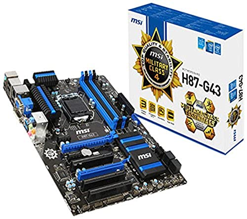 MSI 7816-002R Intel H87 Express Mainboard Sockel LGA 1150 (4X DIMM, 6X SATA III, 2X USB 3.0, 6X USB 2.0, 1x VGA, 1x HDMI, 1x DVI, ATX)