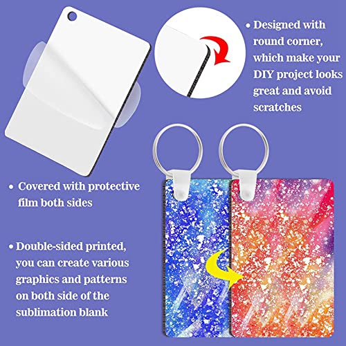 600 Pcs Sublimation Espaces Vides Rectangle Transfert Glands pour Loisirs Créatifs