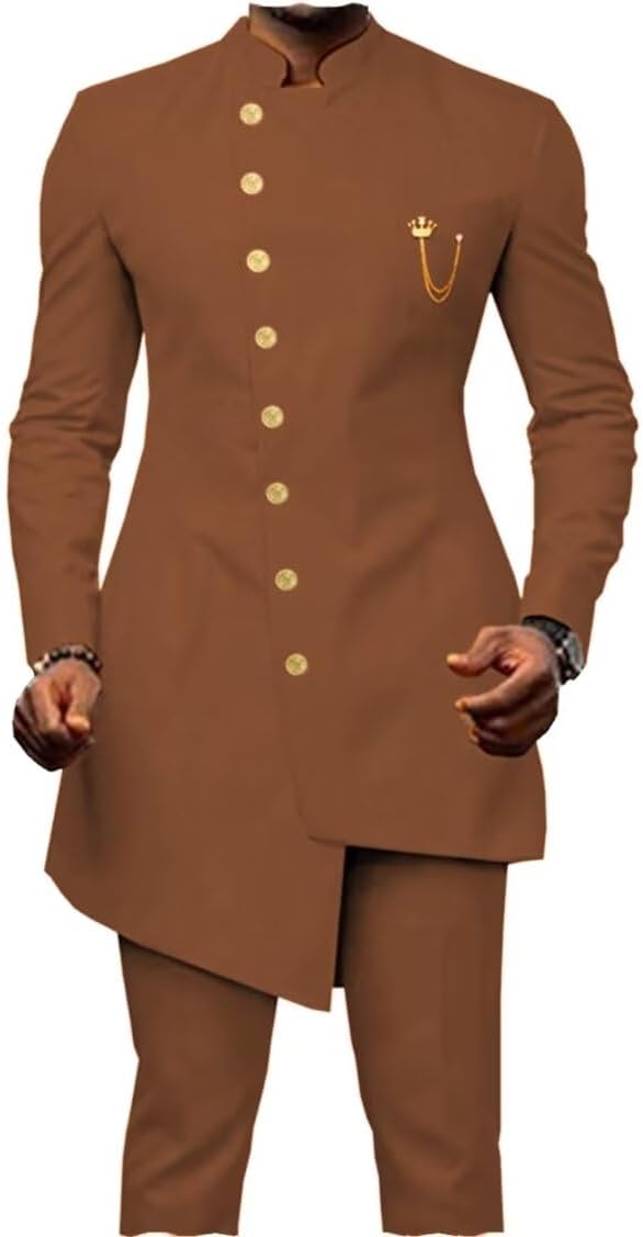 Ankara Blazer Set Formal Slim Fit Jacket and Pants Men African Suit 2 Piece Dashiki Outfits Suit for Wedding