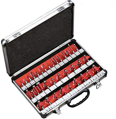 PEALIFE Lot de 41 forets à défoncer avec tige de 1,27 cm pour travail du bois, panneau de porte, armoire, tiroir, ensemble de fraises en acier carbone 45# YG6x – Professionnel pour PEALIFE Lot de 41 forets à défoncer avec tige de 1,27 cm pour travail du bois, panneau de porte, armoire, tiroir, ensemble de fraises en acier carbone 45# YG6x – Professionnel pour