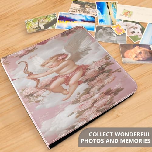 Álbum de fotos adhesivo DIY encuadernador de 3 anillos Cupido nube Día de San Valentín 40 páginas 8x10 para recuerdos miniatura 5