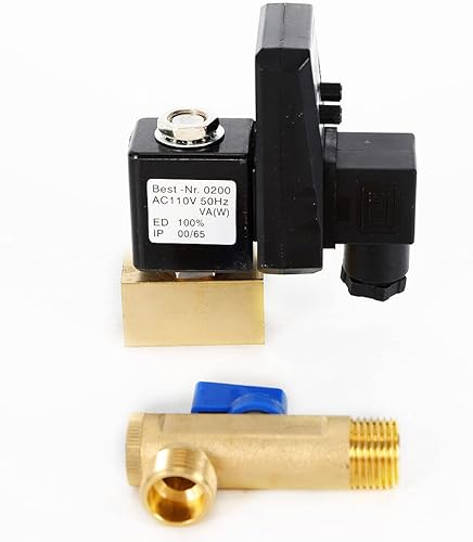 Válvula de drenaje automática de 110 V y 12 pulgadas de CA, tanque de compresor de aire con temporizador electrónico, válvula de drenaje de 2 vías