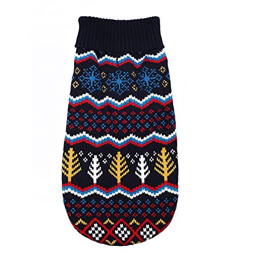 Hundepullover mit klassischer Schneeflockenmuster, Rollkragenpullover, warme Strickwaren, Haustier-Winterkleidung für mittelgroße bis große Hunde - Image 4