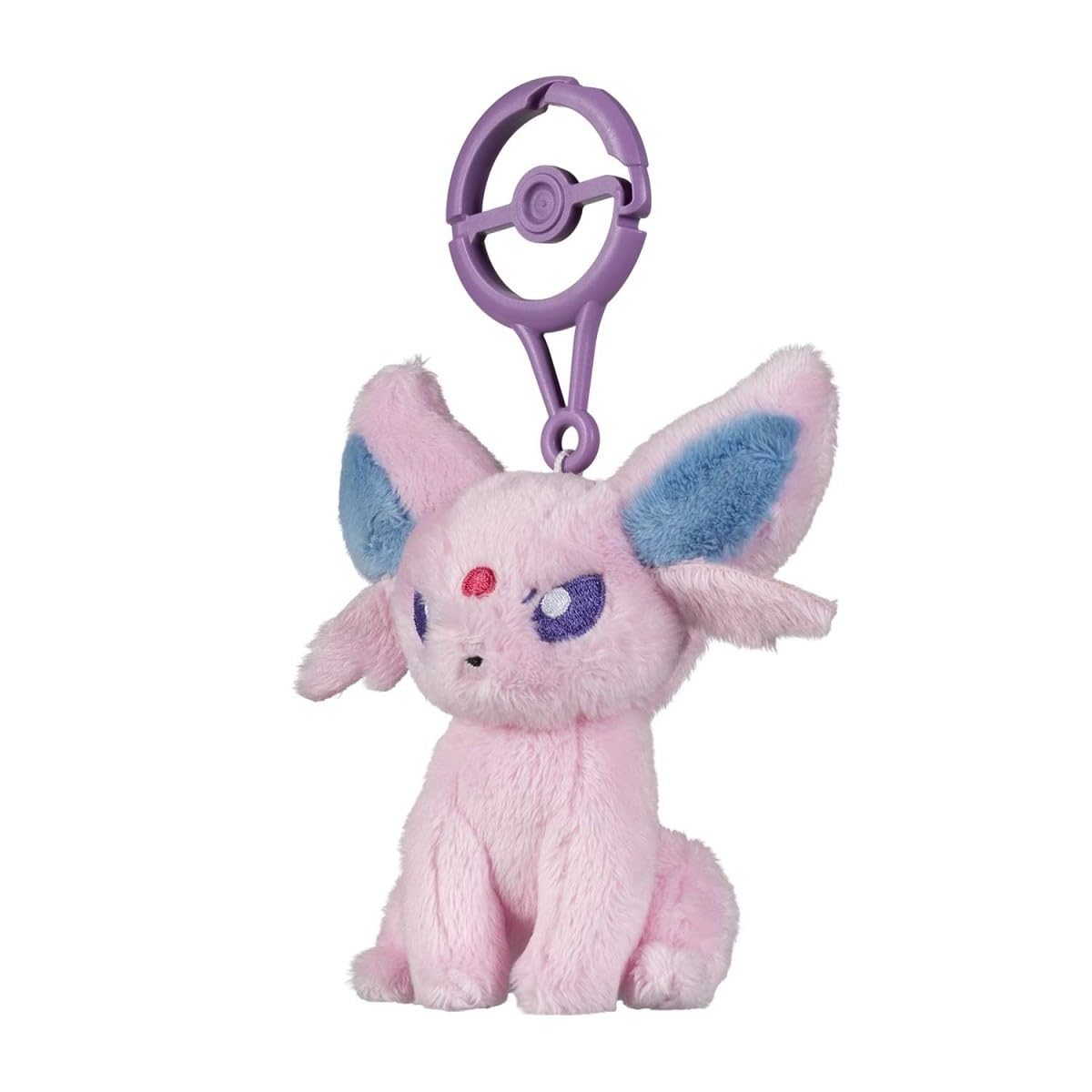 Pokémon Unisex Multicolored Center: Espeon Adventure Partners Plush Key Chain