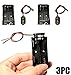 LAMPVPATH 3 Pcs 2 x 1.5V (3V) AA Battery Holder Leads with 3 Pcs 9V I Type Snap Connector Plastic Housing