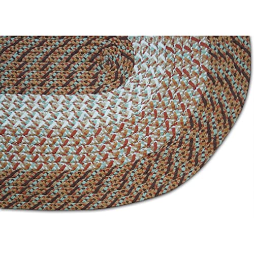 Better Trends Country Braid Collection 3 Piece Set Durable & Stain Resistant Reversible Indoor Oval Area Rug 100% Polypropylene In Vibrant Colors, 20"X30"/20"X30"/24"X72", Straw Stripe #TOP7