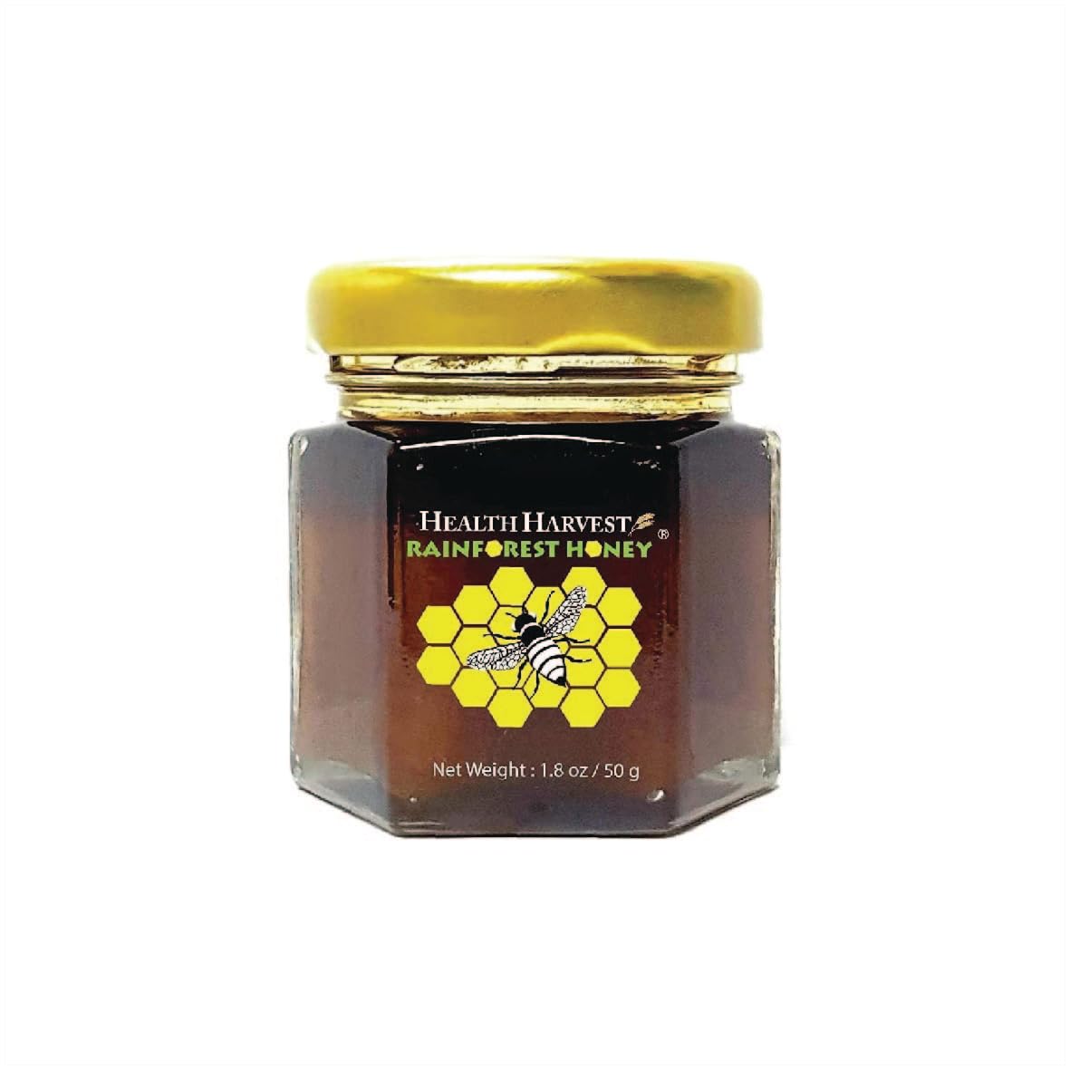 Premium Tualang Gold Honey 1.8oz (TA 10.5+, Pollen Count 6.5M+, Pollen Variety 200+) Supreme Choice for Rehabilitation, Wild-ripening on 250ft Treetop, Raw, Unpasteurised, Unfiltered