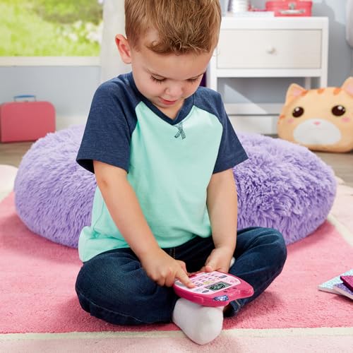 VTech - Gabby et La Maison Magique, Le Smartphone Éducatif, Téléphone Portable Enfant avec Écran Rétroéclairé, 4 Jeux, Oreille de Chat Lumineuse, Cadeau Enfant de 3 Ans à 7 Ans - Contenu en Français