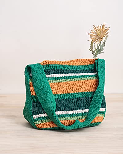 Image of ENBEI Women's Crochet Tote Bag Knit Shoulder bag,Aesthetic Bag,Cute Eco-Friendly Tote for Travel,Daily Use,Gift Box Packaging
