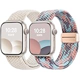 Ya en manzanajugosa.com: Fullmosa Correa trenzada compatible con correas de Apple Watch de 42 mm, 40 mm, 46 mm, 42 mm, 41 mm, 44 mm, 38 mm, 49 mm, para mujeres y hombres, bandas elásticas de nailon suave con cierre magnético