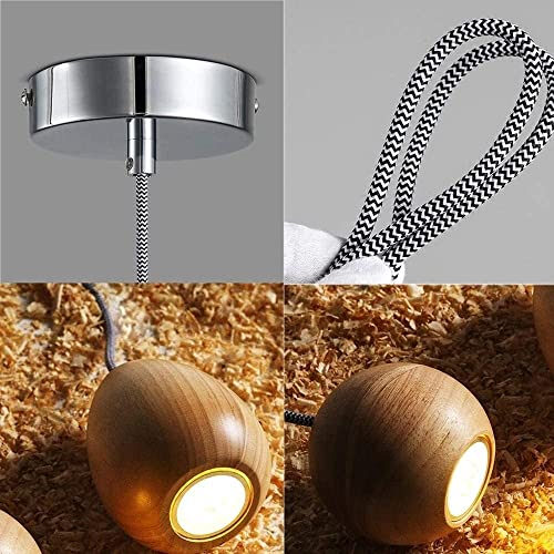 Lámpara minimalista de madera para techos con falta de espacio e iluminación 7