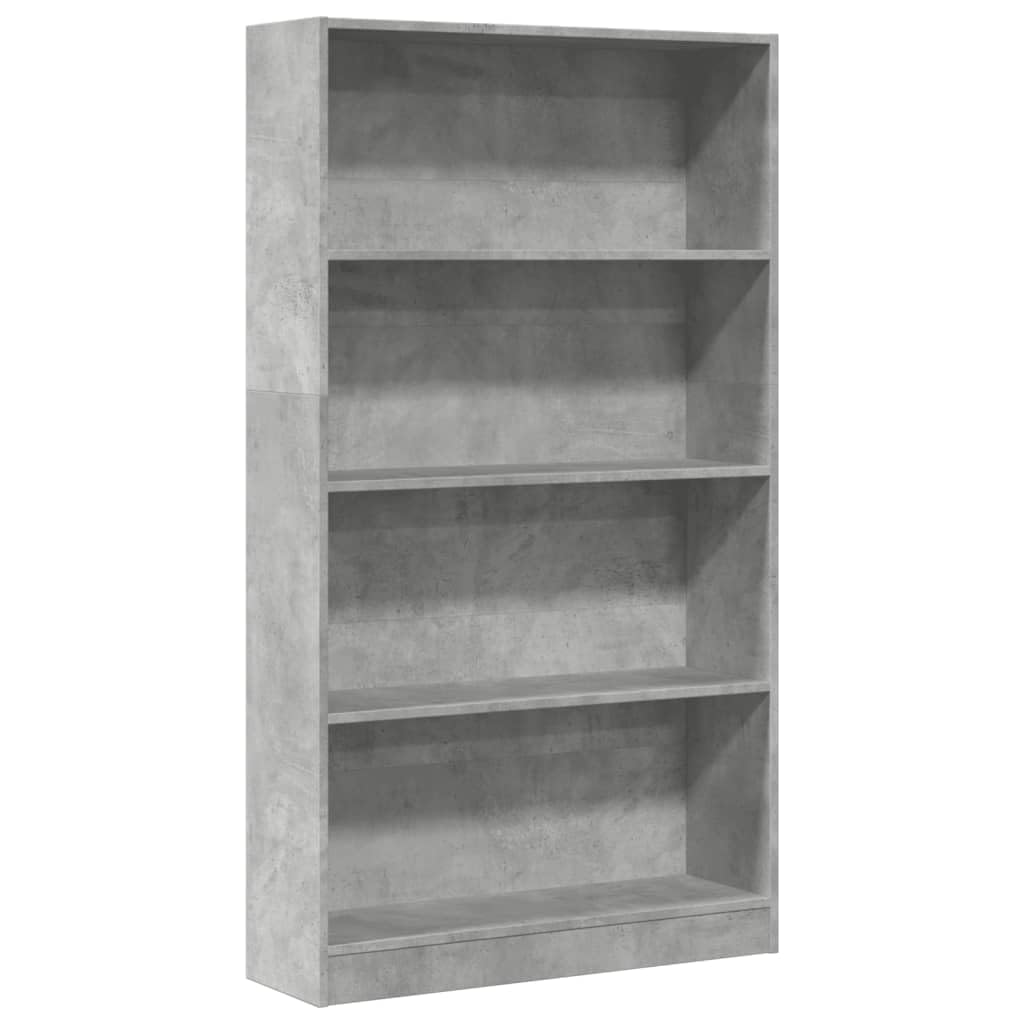 vidaXL Bookcase Concrete Grey 80x24x143 cm Engineered Wood — image 1