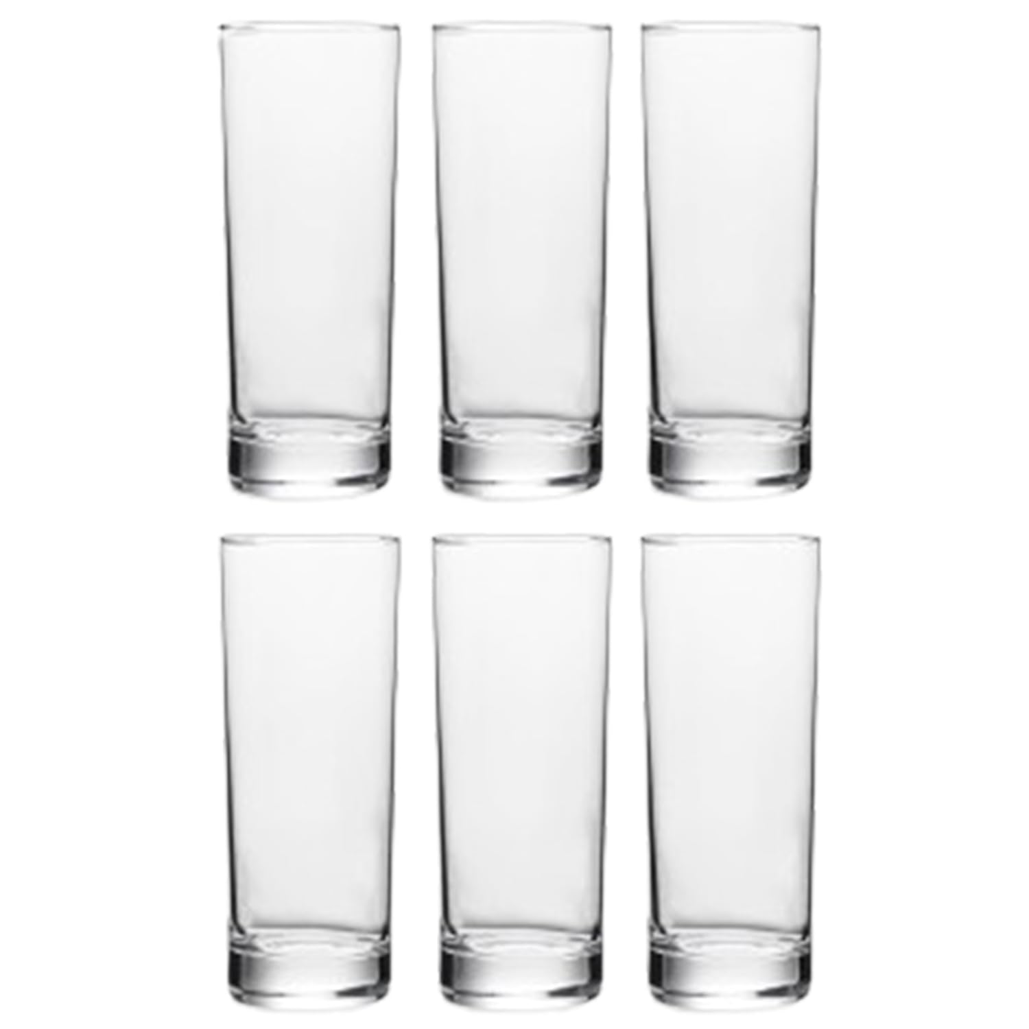 Highball Drinking Glass Set of 6 11 5oz Tall Water Glasses Perfect for Kitchen Mojito and Bar Cocktails