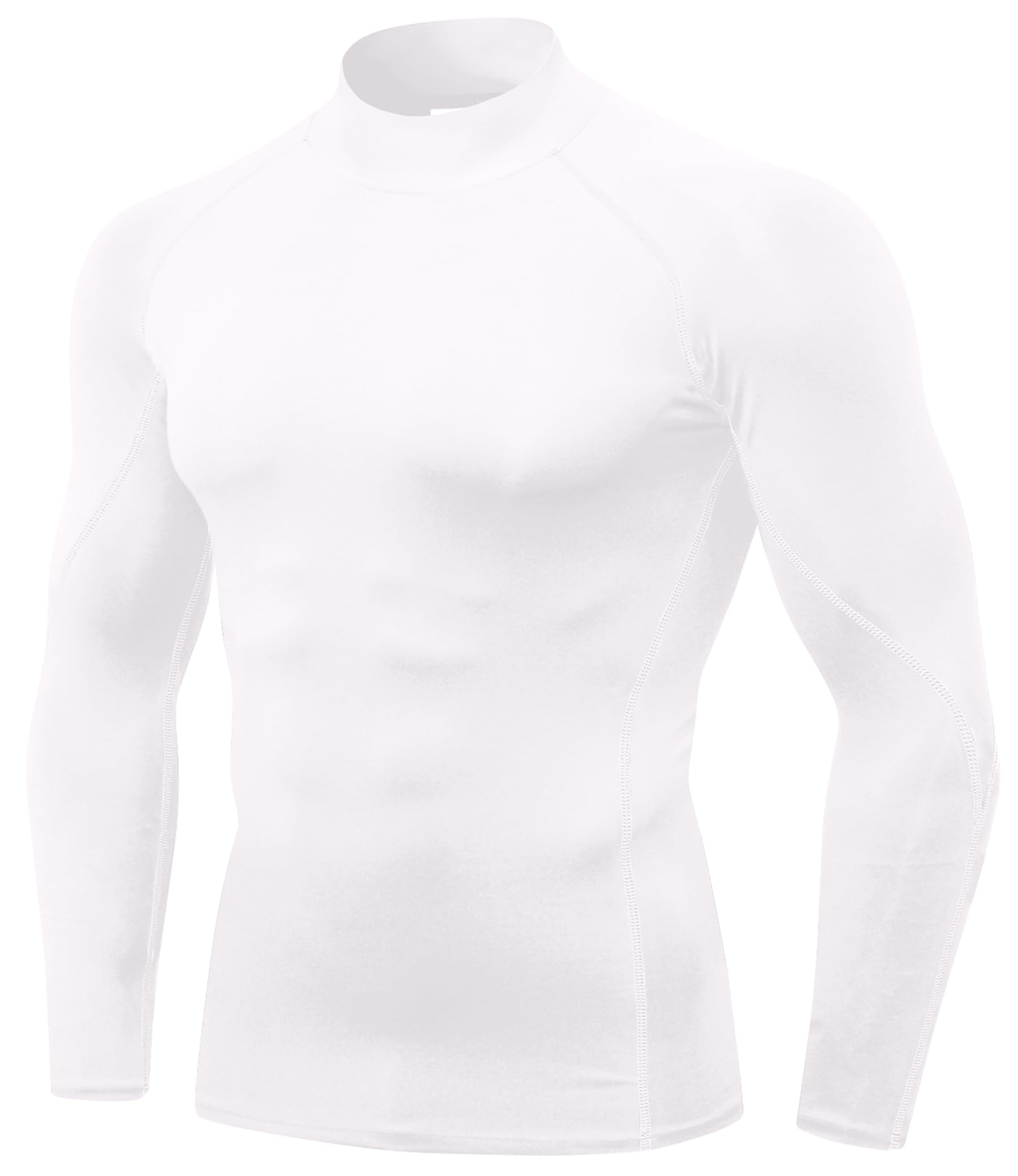SPVISE 1 or 2 Pack Men's Compression Shirts Long Sleeve Athletic Workout T-Shirts Cool Dry Undershirts Turtle Neck Gym Tops