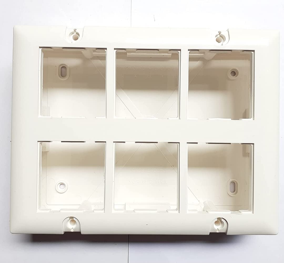Electrical Modular Gang Box Plastic Eco Friendly High Durability Polycarbonate Material Modular Surface Gang Box Module White Color white Pcs 1 (12M)-image-46
