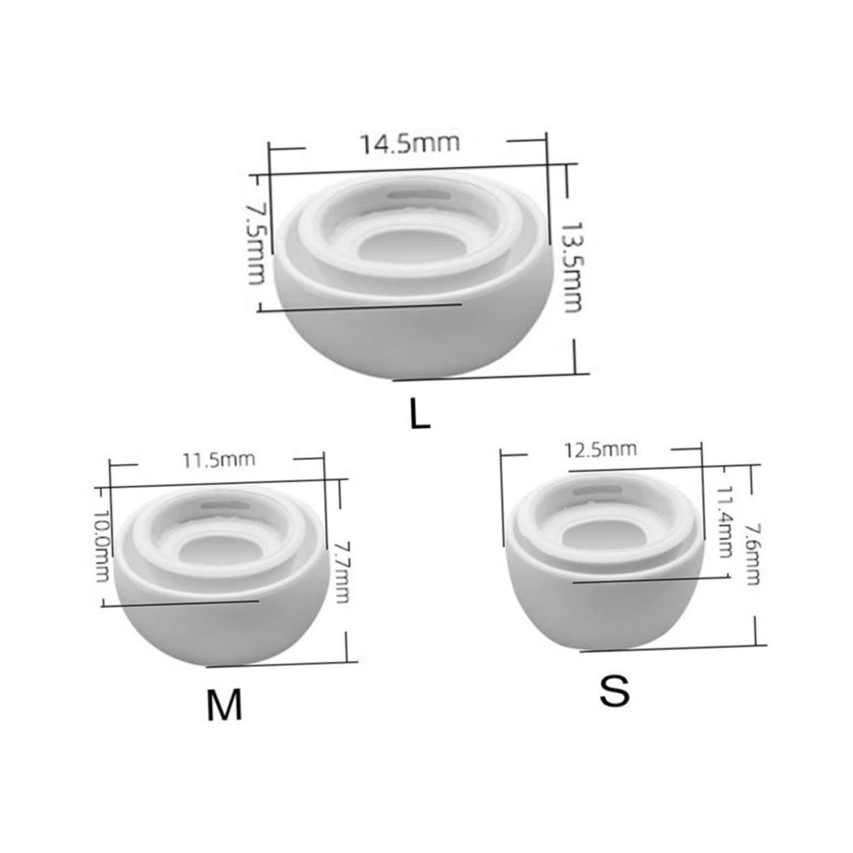 BESPORTBLE 2 Pairs Earphone Covers Silicone Earbuds Covers Replacement Eartips Headphone Case