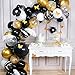 Produktbild PartyWoo Luftballons Gold Schwarz, 98 Stück Papier Blumen, Papier Schmetterlinge, Feder, Metallic Ballons Gold, Luftballons Schwarz Weiß, Luftballons Transparent, Ballons Marmor, Konfetti Luftballons