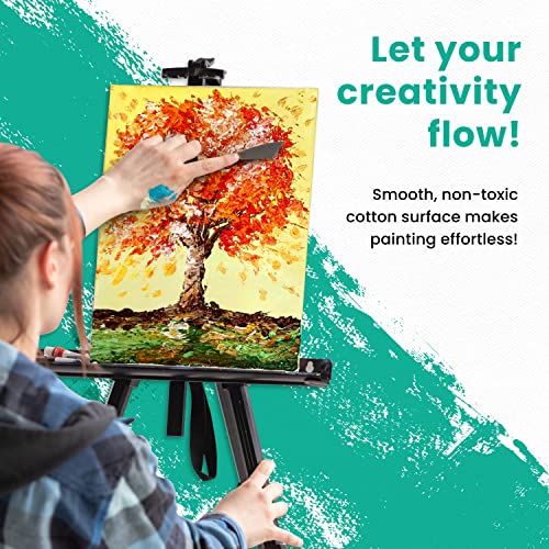 Chalkola Paint Canvas Panels 9X12 Inch (15 Pack) For Acrylic Painting & Oil Art, Primed 100% Cotton Boards, Acid-Free For Professional Artists, Hobby Painters, Kids & Beginners #TOP4