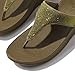 FitFlop Lulu Crystal Embellished Toe-Post Sandals, Color: Metallic Camo-Green, Size: 10 (EJ8-C23-080)
