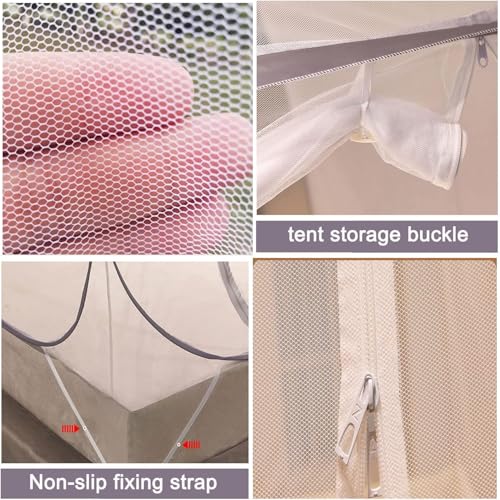 Sobeta Luxus Moskitonetz Doppelbett für Bett und Reise, Mückennetz Outdoor inkl. Montagematerial, Mosquito Netz, Fliegennetz, einfache Anbringung, Tragetasche, Keine Chemikalien